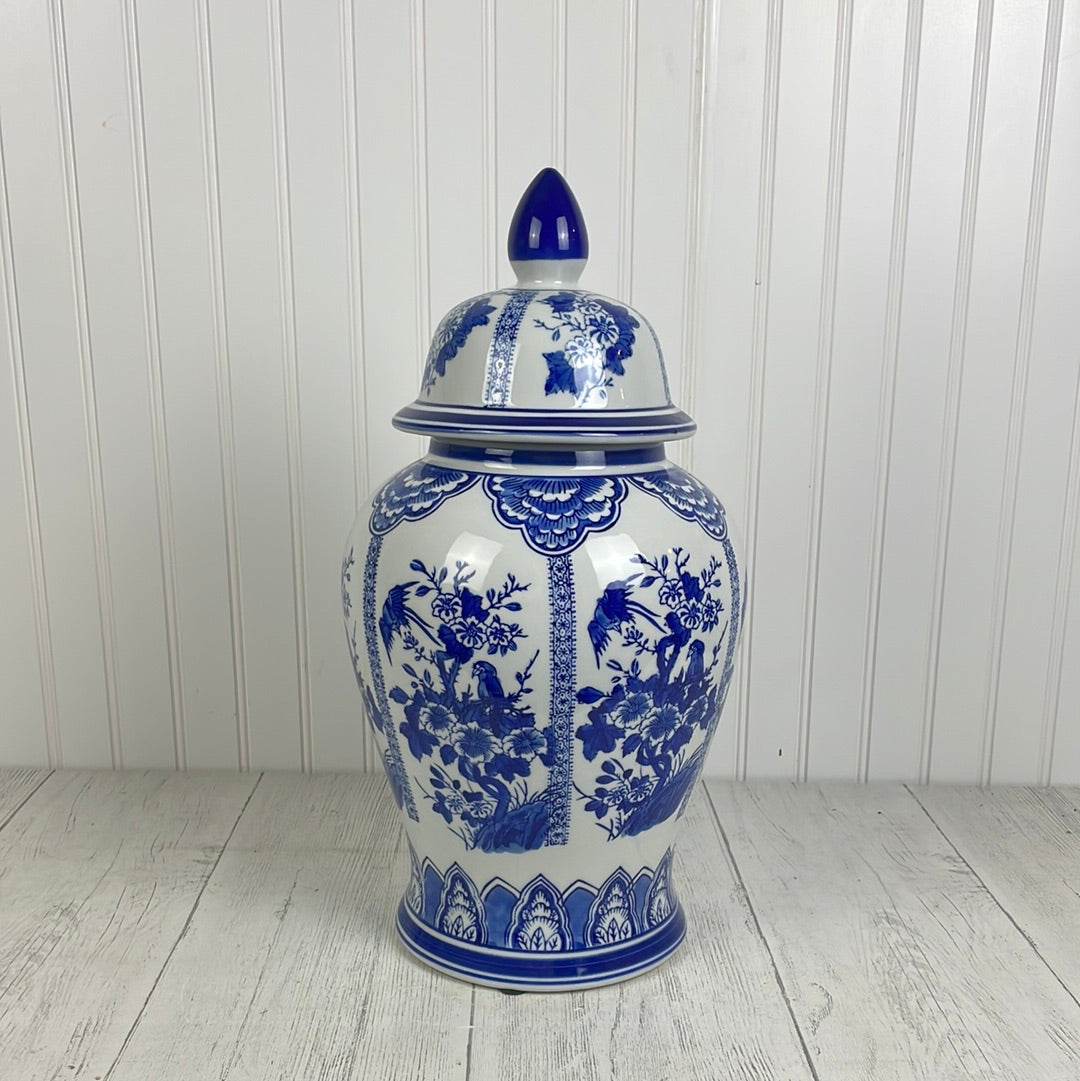 Blue & White Temple Jar