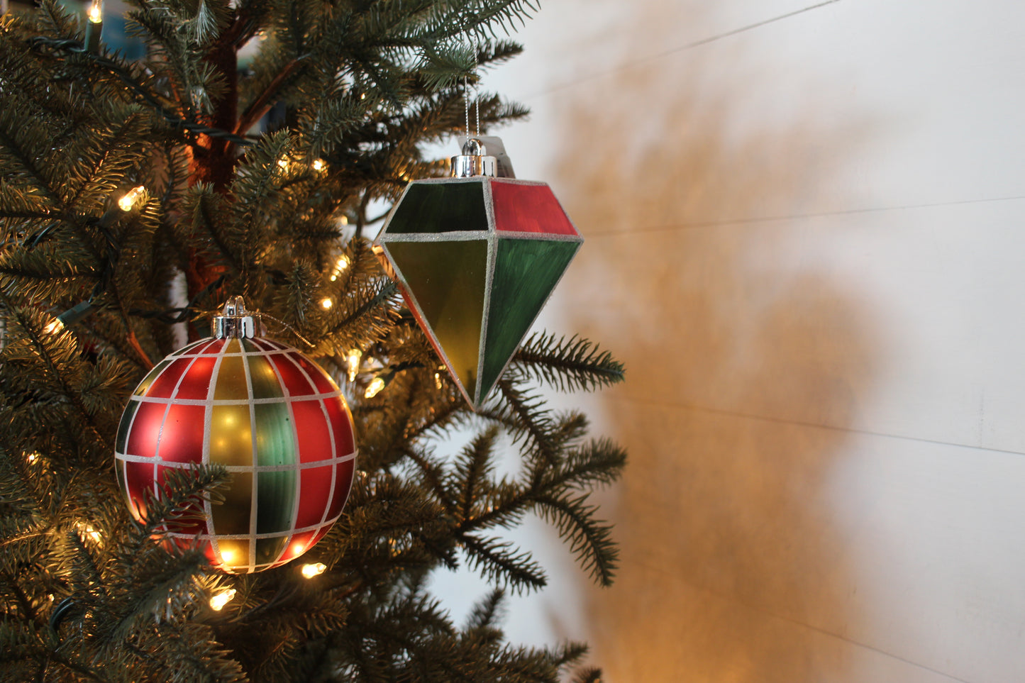 Painted Diamond Ball Ornament