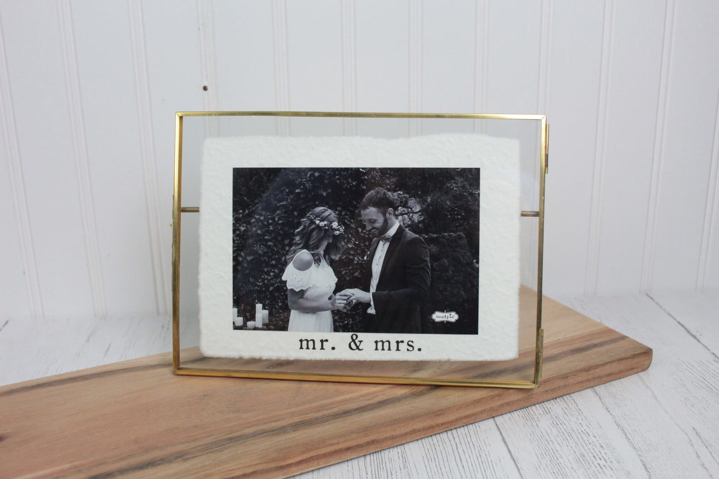 Mr. & Mrs. Gold Trim Frame