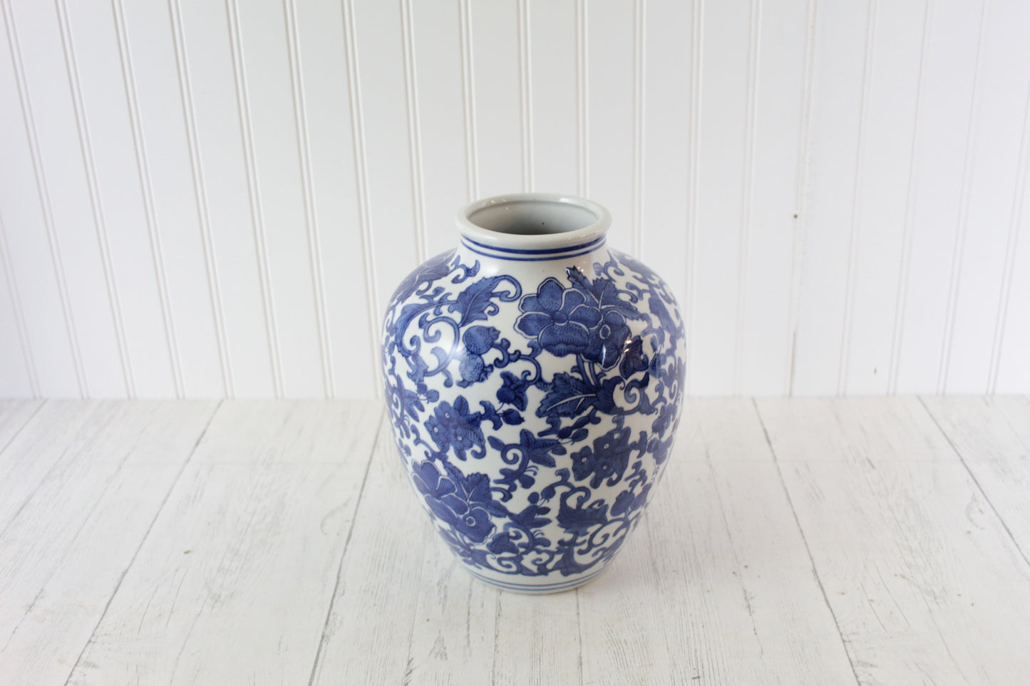 Blue & White Chinoserie Vase