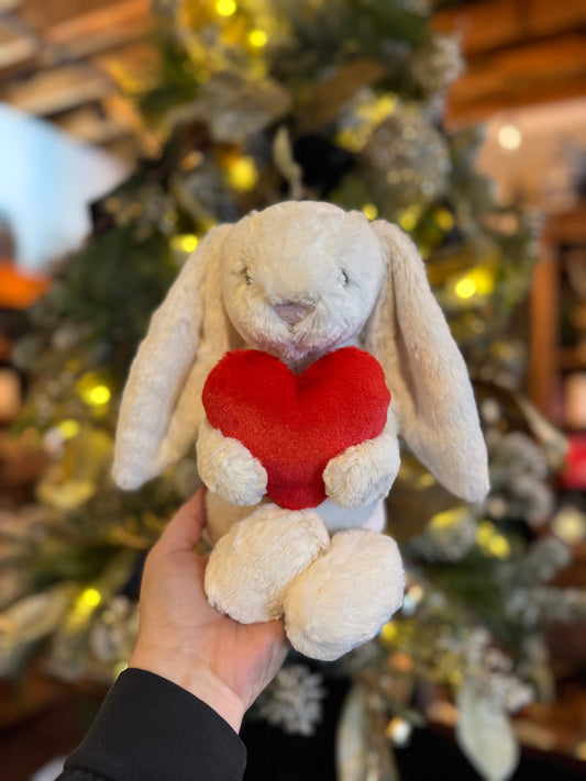 Bashful Red Love Heart Bunny
