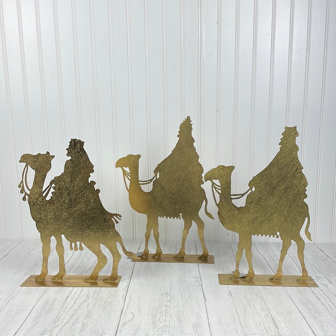 15.25" Wisemen Silhouettes Gold