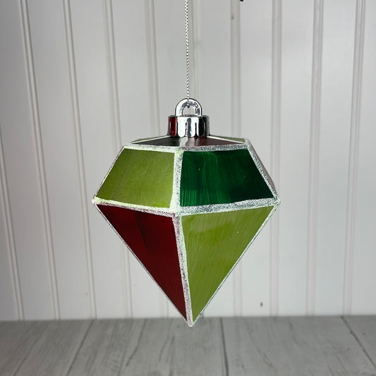 Painted Diamond Ball Ornament