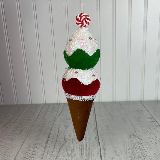 Waffle Cone Ice Cream Ornament