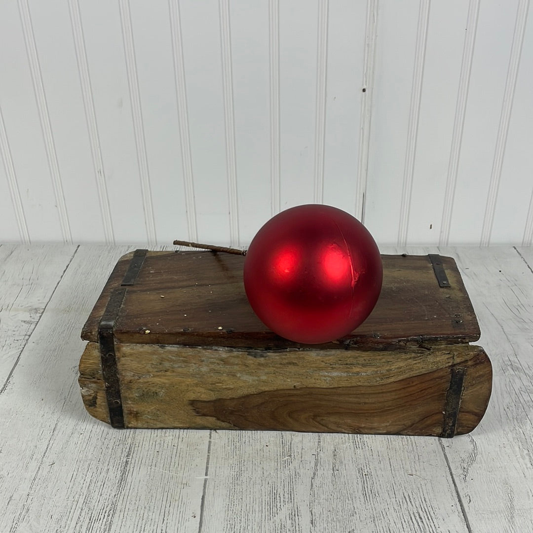 12" Red Ball Ornament Pick