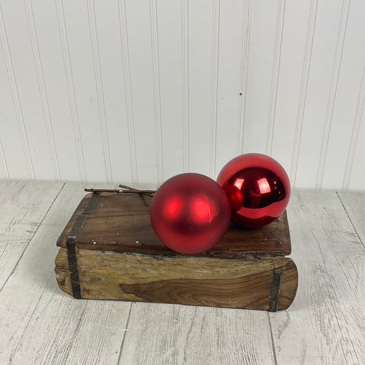 12" Red Ball Ornament Pick