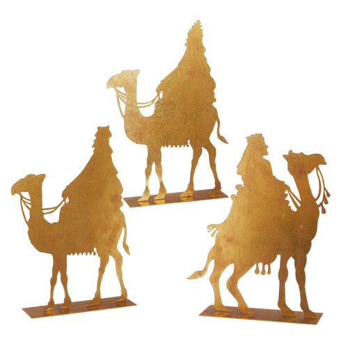 15.25" Wisemen Silhouettes Gold