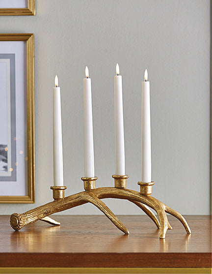 16.5" Gold Antler Candelabra