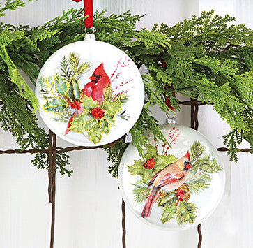 5" Cardinal Disc Ornament