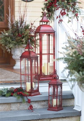 Red Lanterns Metal/Glass